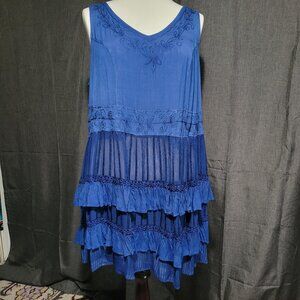 Holy Clothing Blue Tunic Top - Retired - 4X